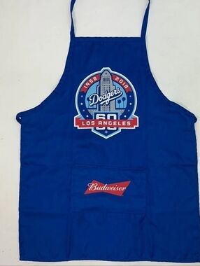 LA  Dodgers 60th anniversary BBQ Apron 1958- 2018   MLB Blue #1137